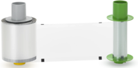 Fargo HDP5600 PolyGuard 0.6 mil overlaminate, clear half patch for magnetic stripe side - 250 count