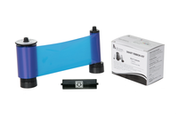 IDP SMART-30 & SMART-50 B Resin Blue Ribbon with Cleaning Roller - 1200 cards/roll