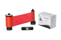 IDP SMART-30 & SMART-50 R Resin Red Ribbon with Cleaning Roller - 1200 cards/roll